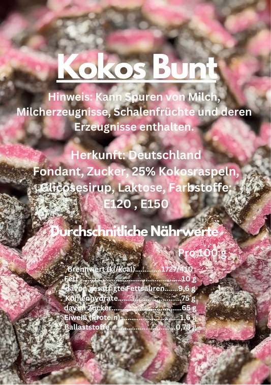 Premium Trockenfrüchte - Kokos Bunt