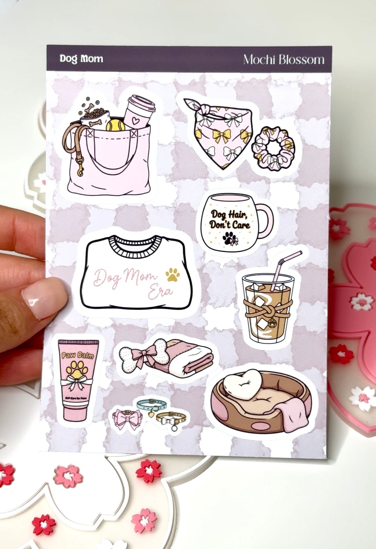 Dog Mom Aufkleberblatt