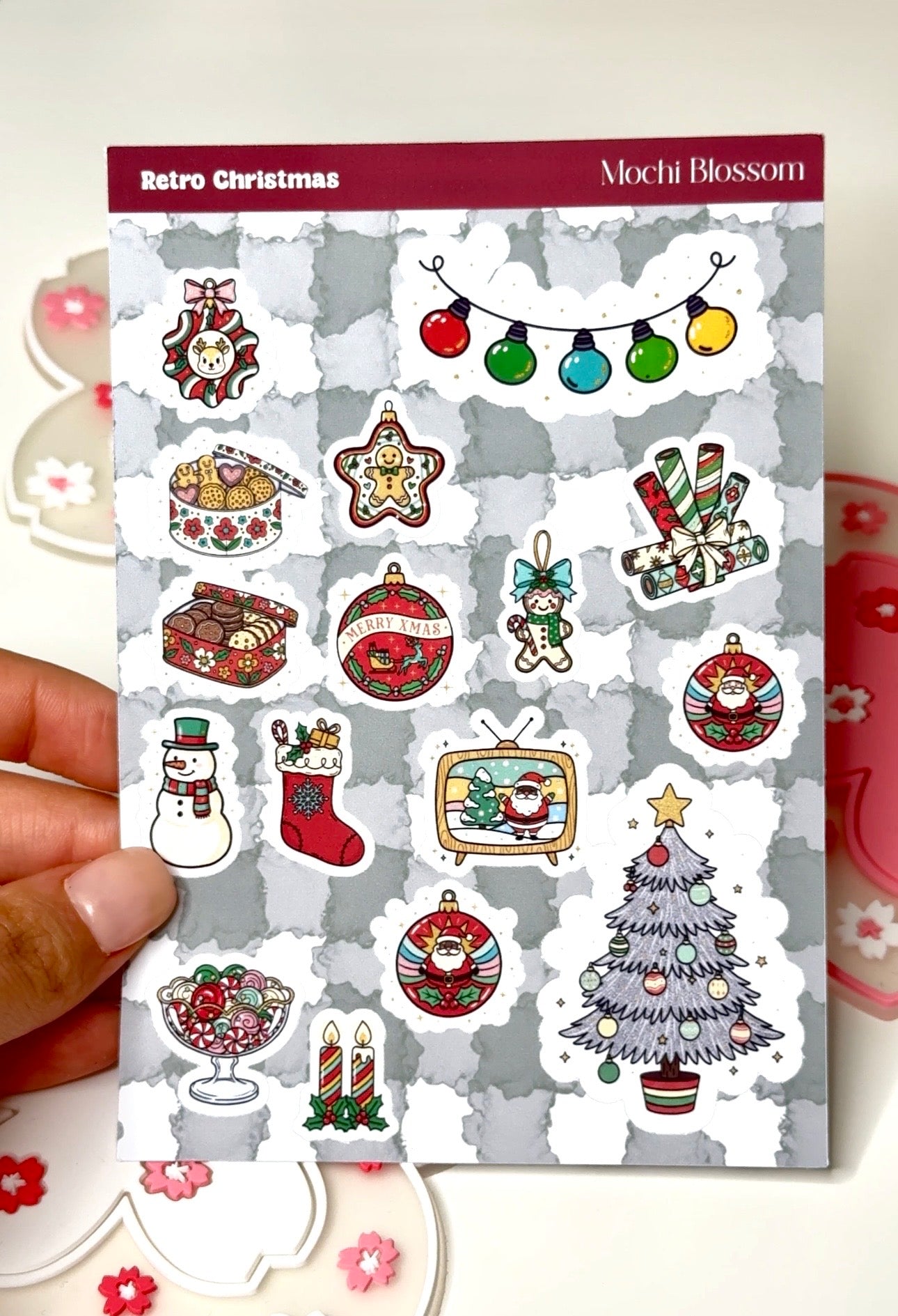 Retro Christmass Aufkleber