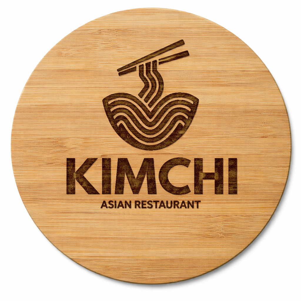 Personalisierte Handgebrannte Holzuntersetzer