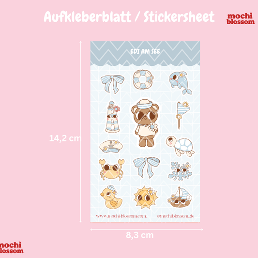 EDI am See Aufkleberblatt , Stickersheet | Mochi Blossom