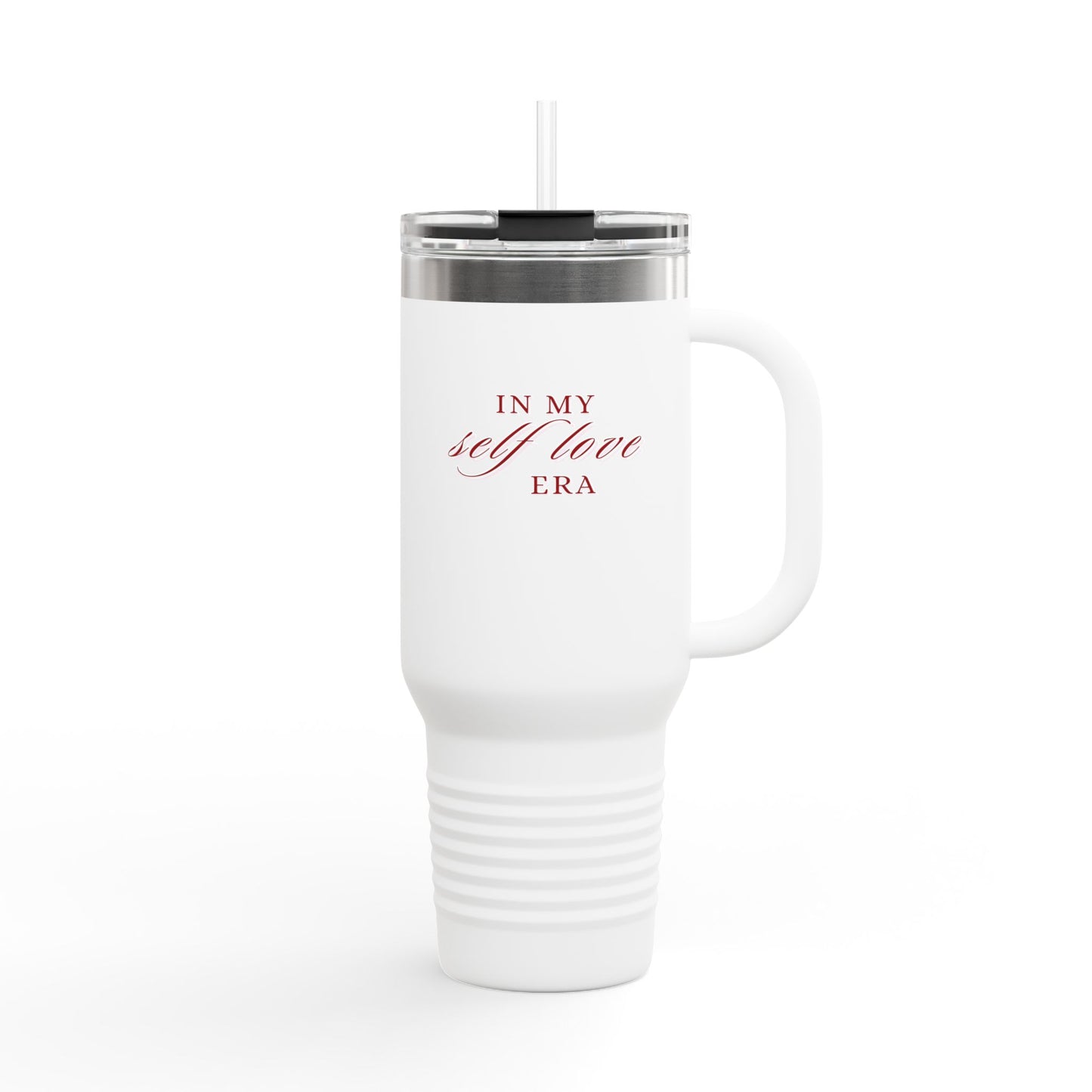 40oz Insulated Travel Mug — "In My Self Love Era" Stainless Steel Tumbler