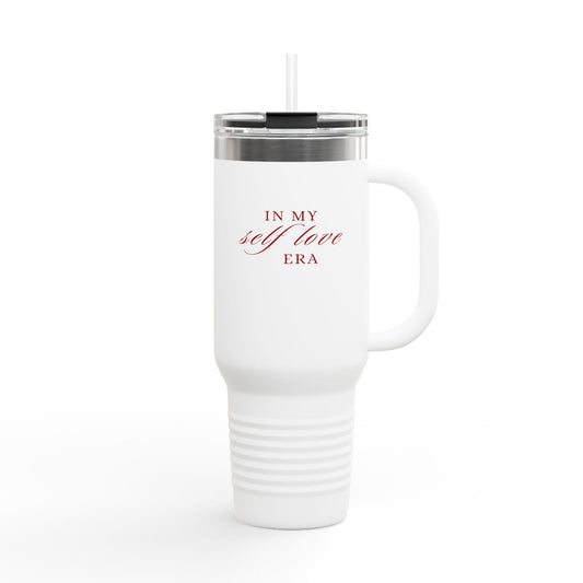 40oz Insulated Travel Mug — "In My Self Love Era" Stainless Steel Tumbler