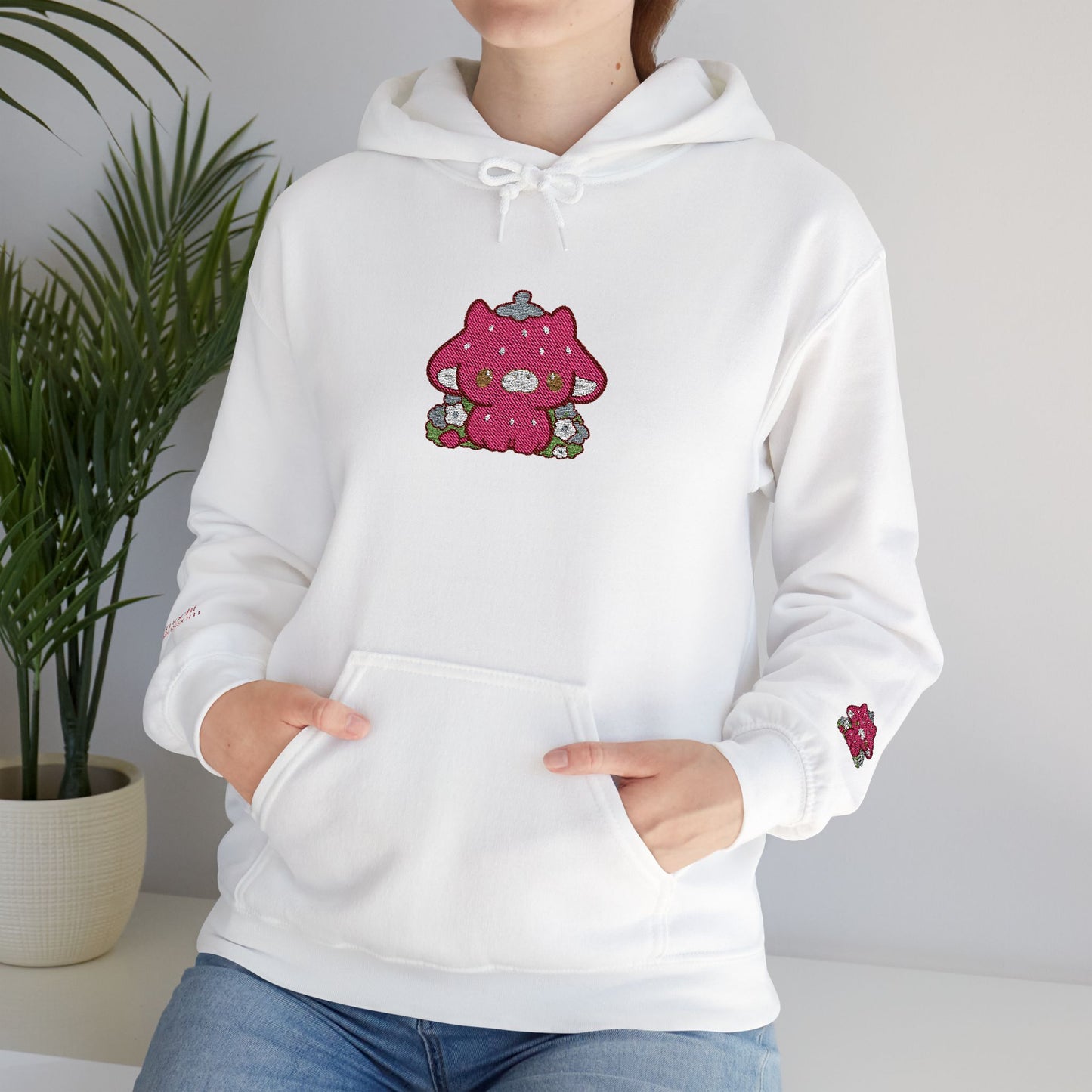 Strawberry Cow Sweatshirt - Unisex Hoodie Blend