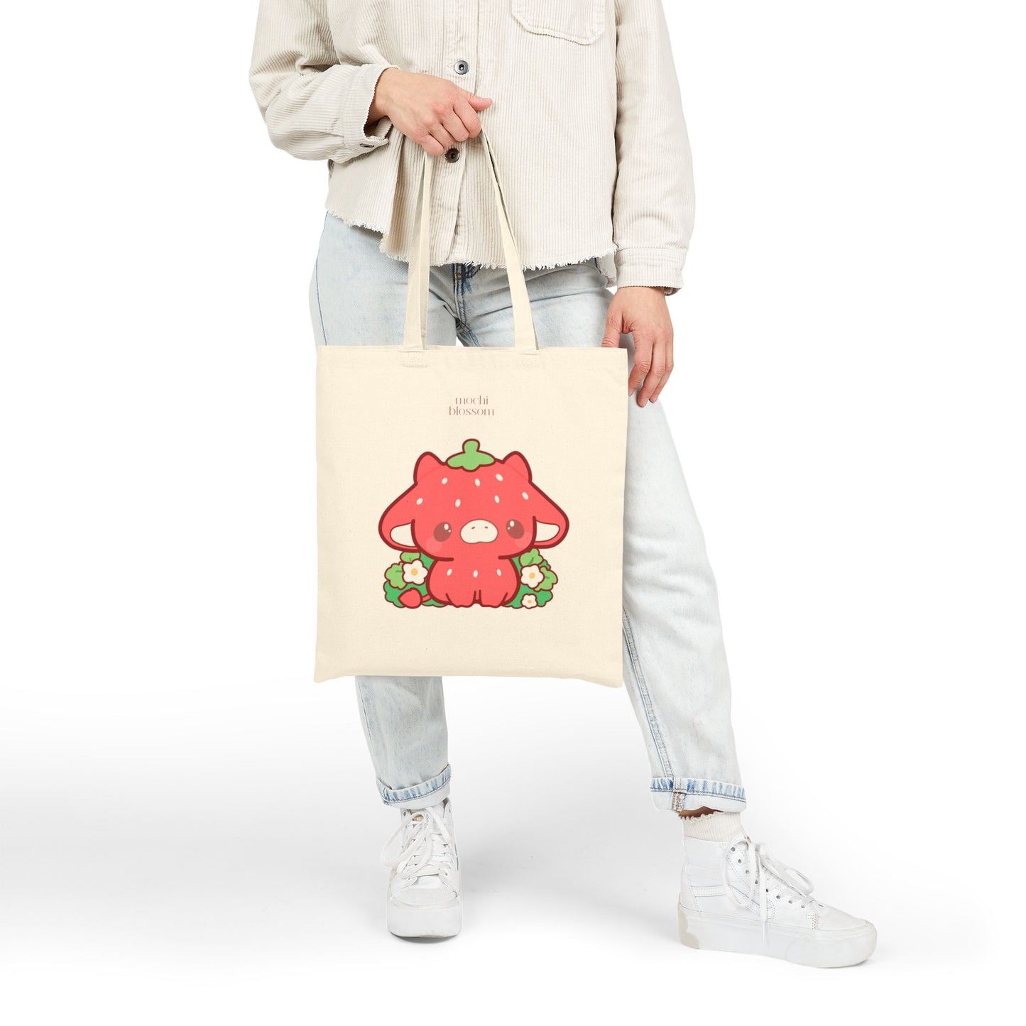 Strawberry Cow Tote Bag