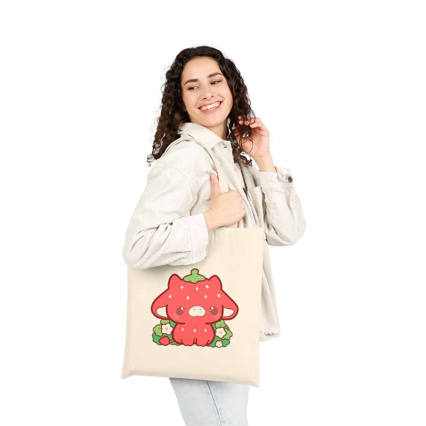 Strawberry Cow Tote Bag
