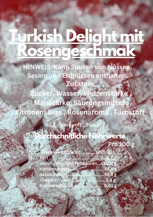 Premium Trockenfrüchte - Turkisch Honig mit Rosengeschmack