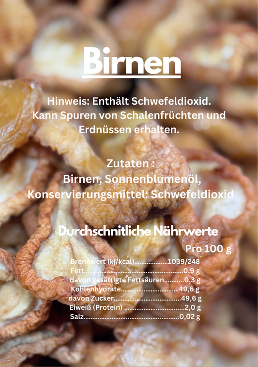 Premium Trockenfrüchte - Birnen