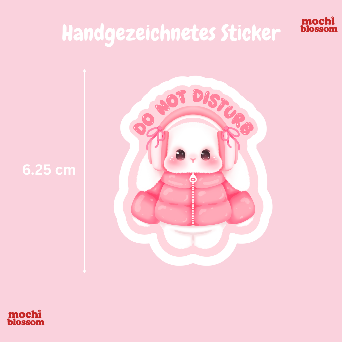 `DO NOT DISTURB` Aufkleber , Sticker , Hangezeichnet | Mochi Blossom
