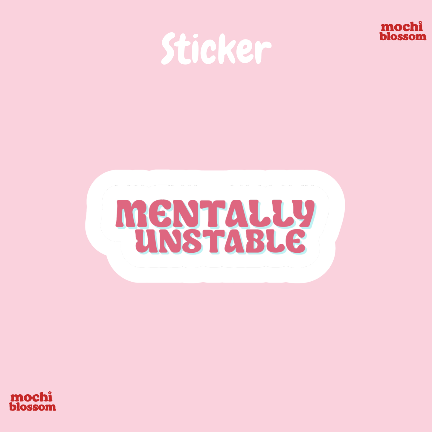 Anti Social Sticker , Bunny Sticker , Text quotes Stickers | Mochi Blossom