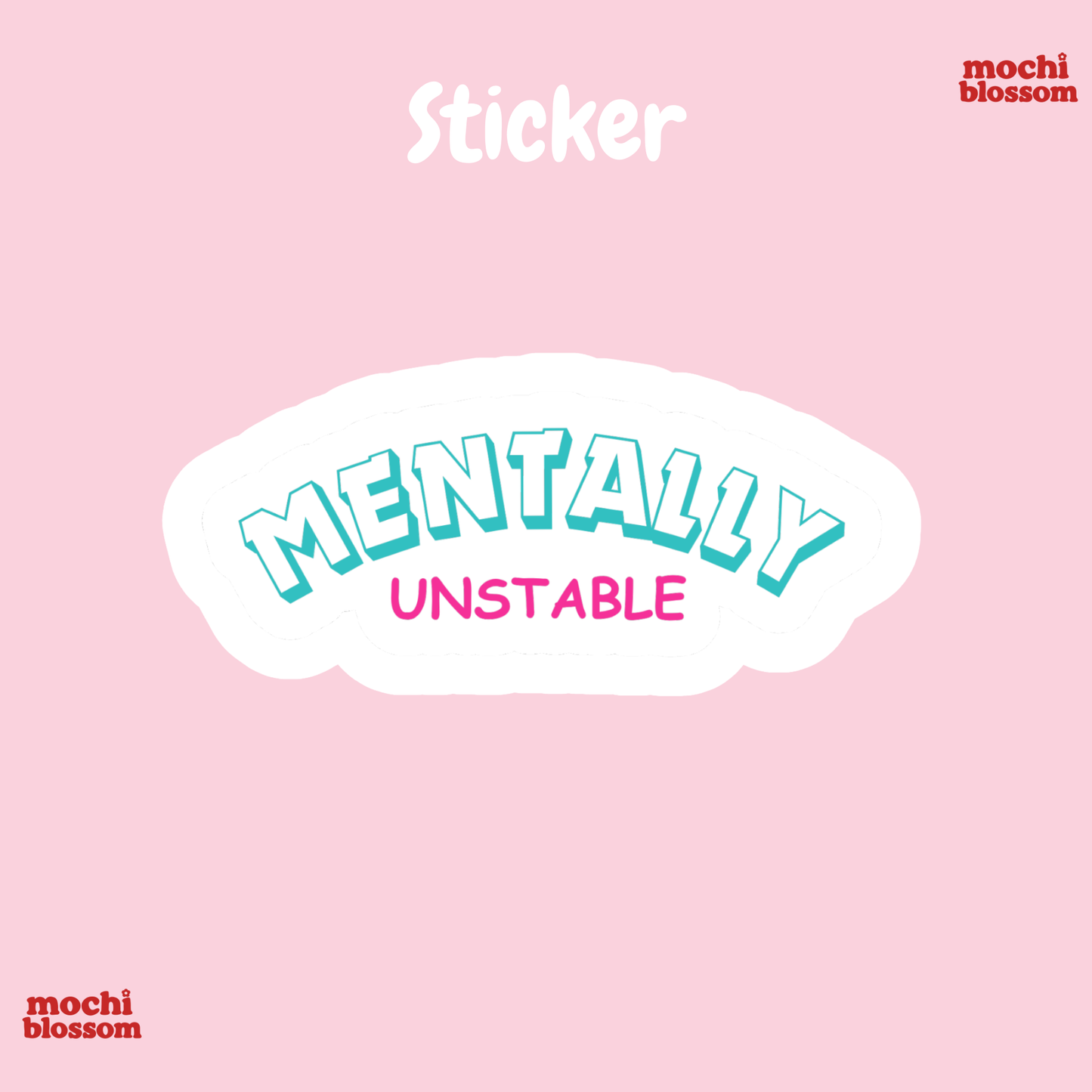 Anti Social Sticker , Bunny Sticker , Text quotes Stickers | Mochi Blossom