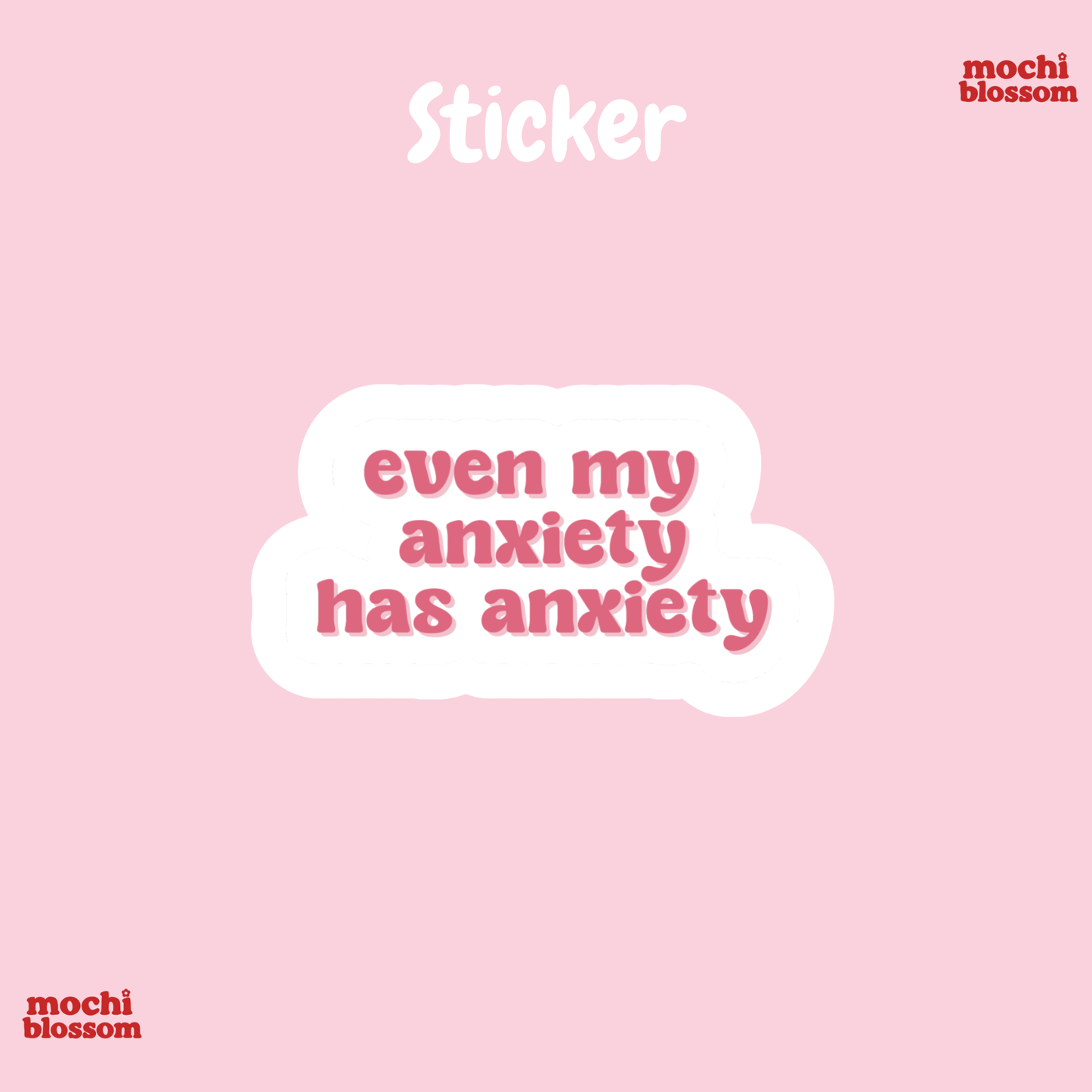 Anti Social Sticker , Bunny Sticker , Text quotes Stickers | Mochi Blossom