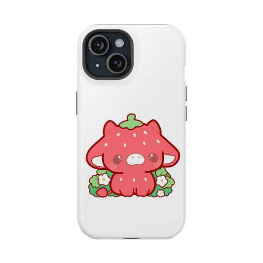 Magnetic Tough Case - Strawberry Cow Handdrawn Design Cute