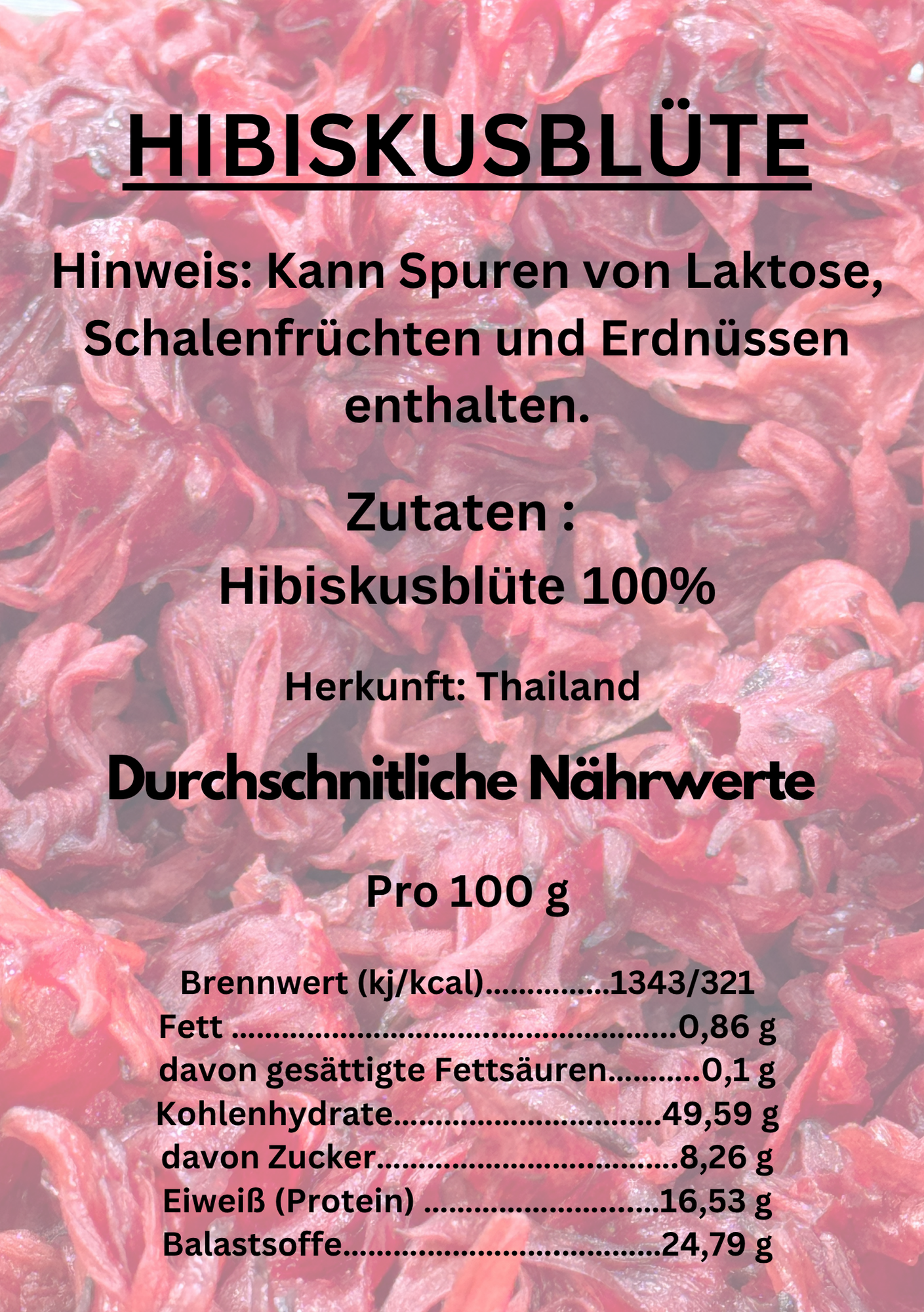 Premium Trockenfrüchte - Hibiskusblüte