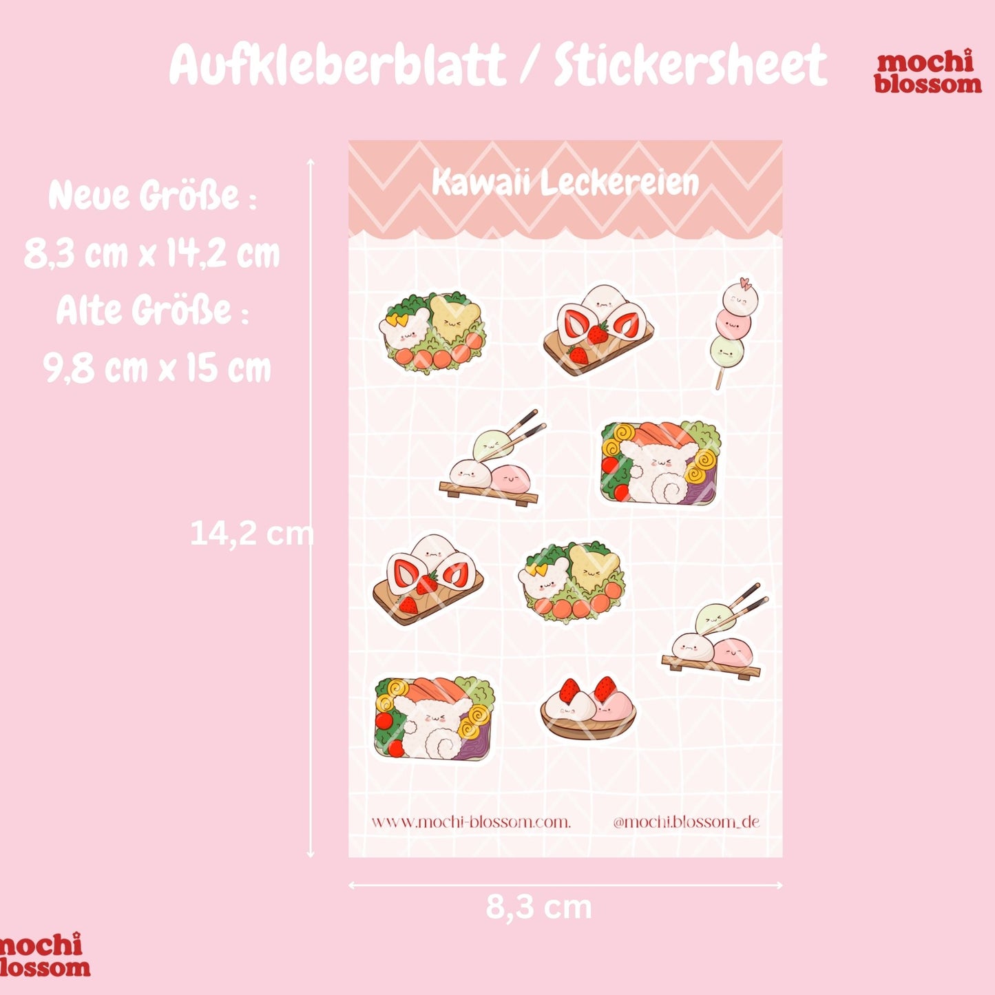 Kawaii Leckereien - Aufkleberblatt | Stickersheet