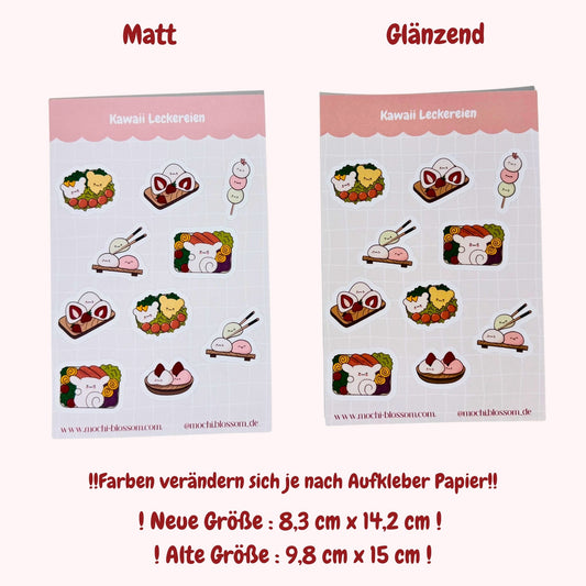 Kawaii Leckereien - Aufkleberblatt | Stickersheet