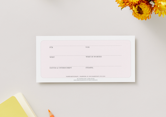 Gutscheine Personalisiert - Premium DIN lang, beidseitig bedruckt