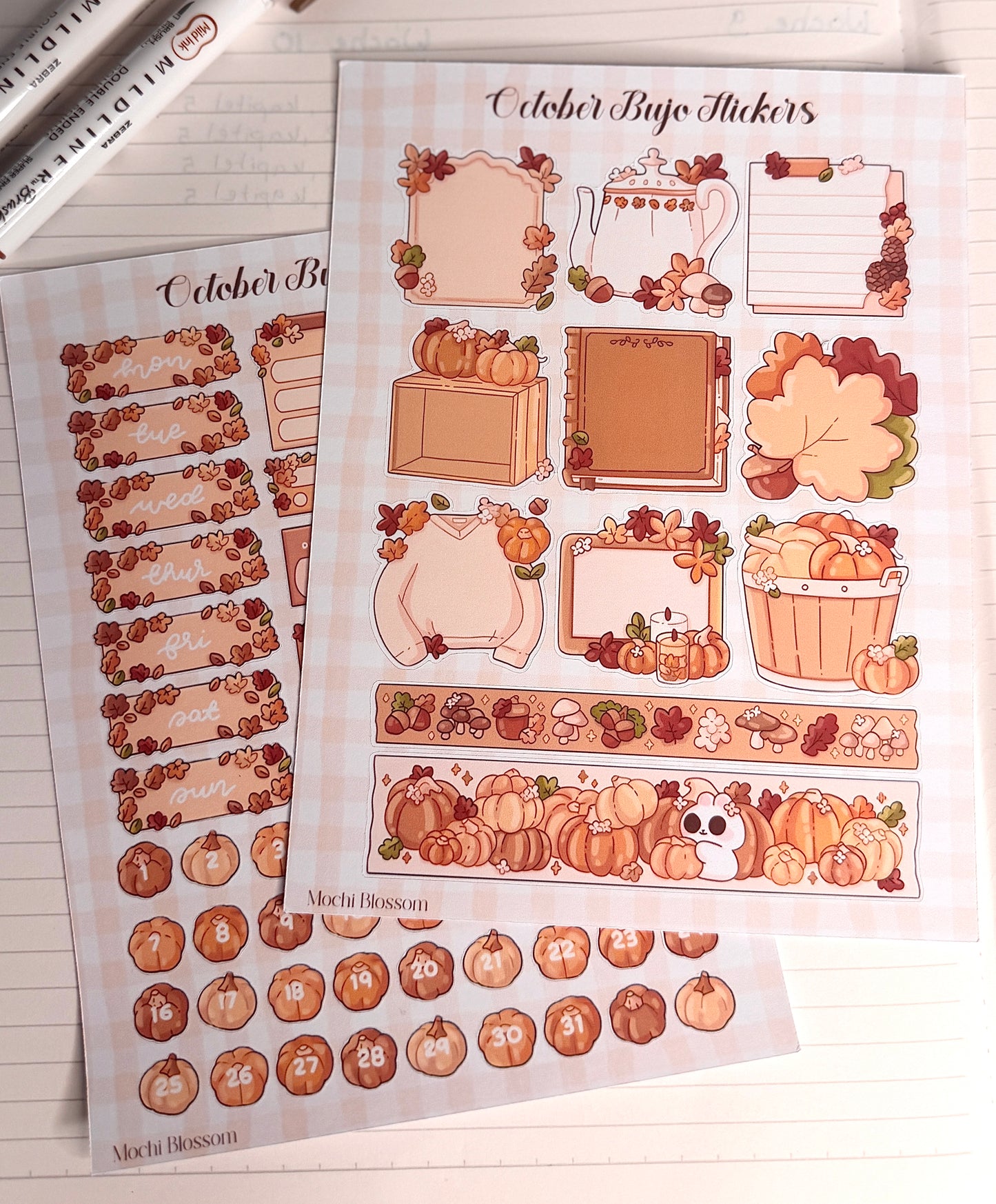 🍂 October Bujo Stickers – Herbst Edition 🍂