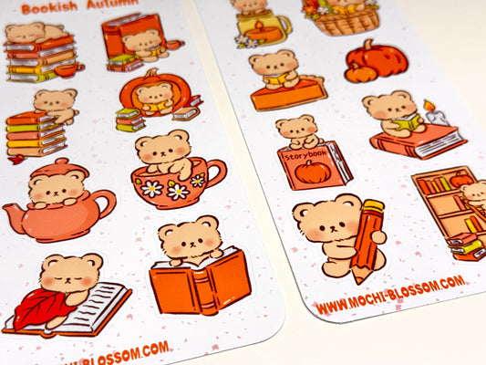 Bookish Autumn Sticker Set