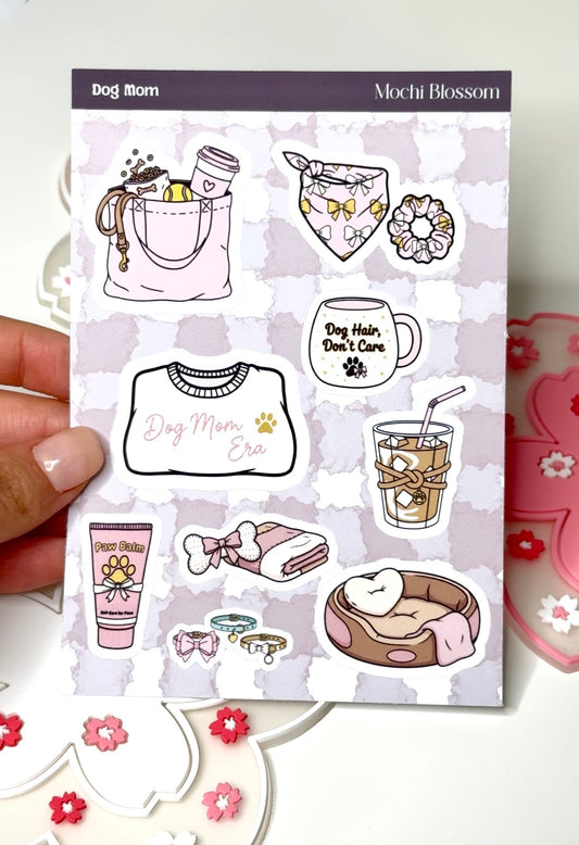 Dog Mom Aufkleberblatt