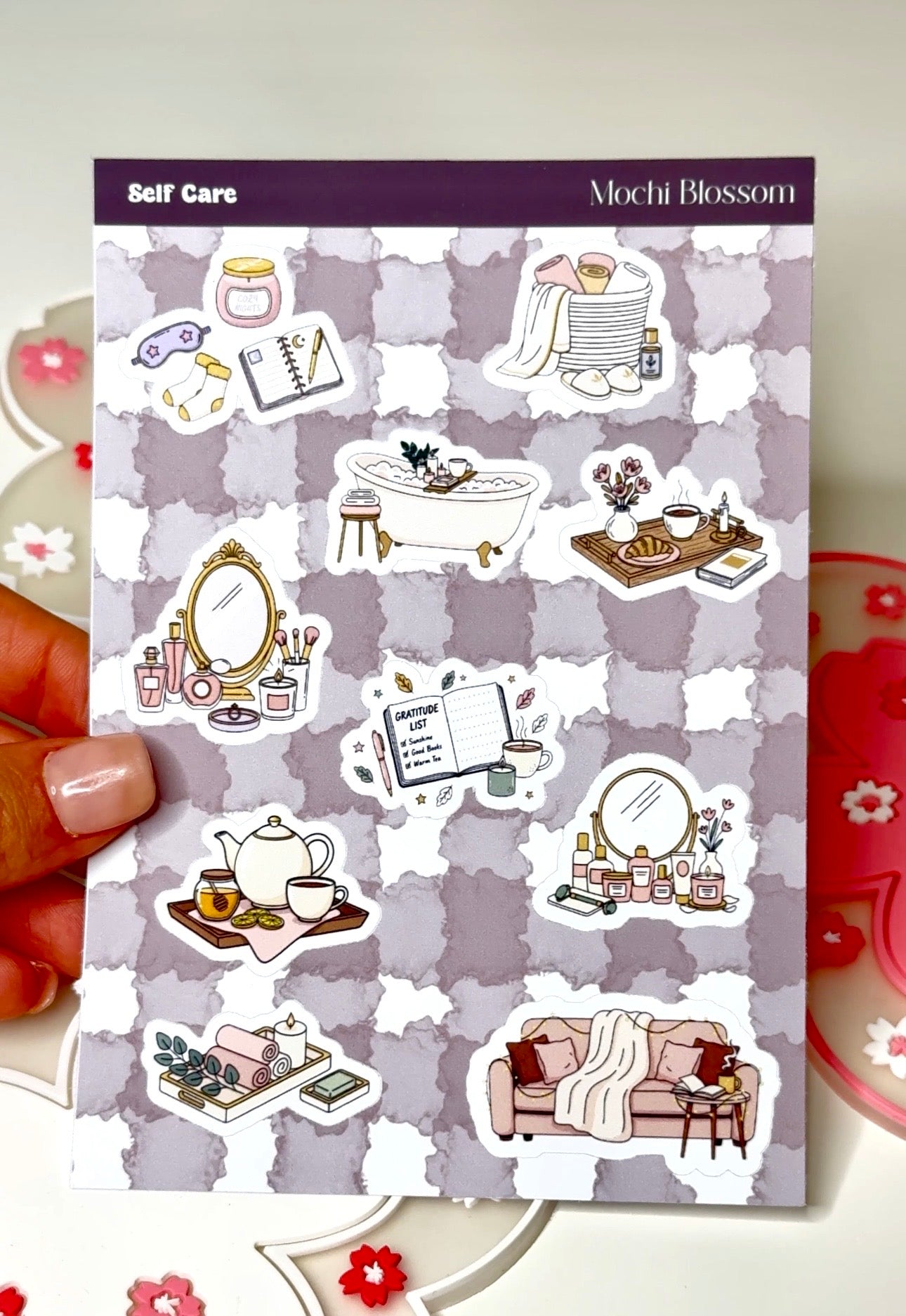 Self Care Aufkleberblatt