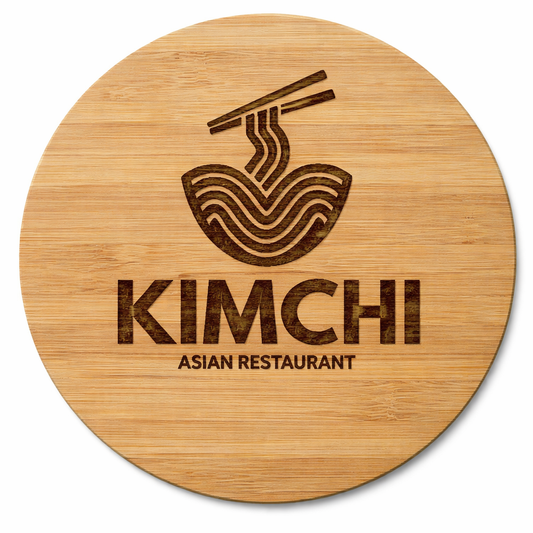 Personalisierte Handgebrannte Holzuntersetzer